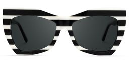 Bernita Black-White Geometric Sunglasses0