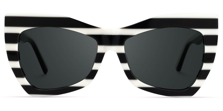 Bernita Black-White Geometric Sunglasses