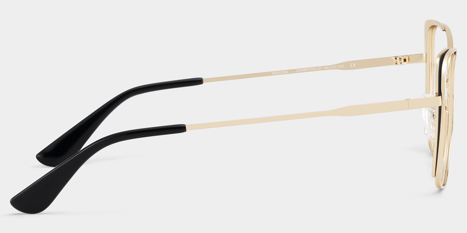 Tessa Black Gold Frame Glasses with Cat eye Frame Online | ZEELOOL4
