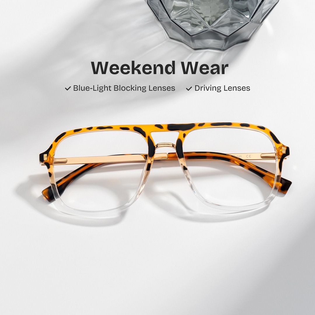 Aviator Kilworth Tortoise clear Glasses deals -Zeelool Glasses0