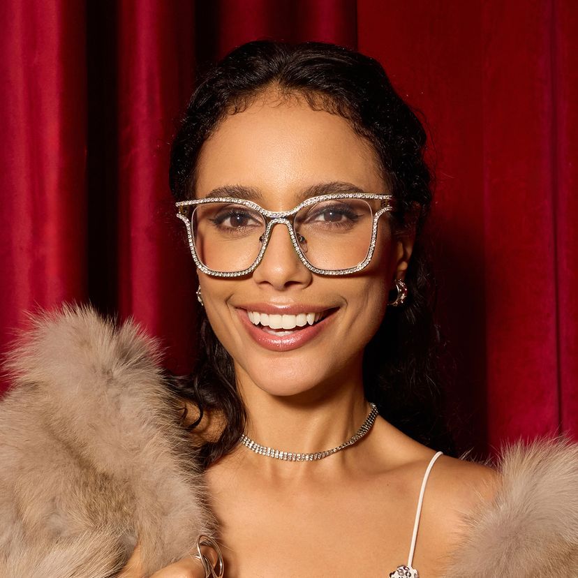 Shine Iridescent Square Glasses