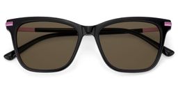 Eliot Black Rectangle Sunglasses1