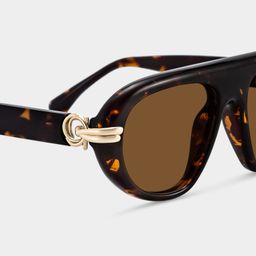Aveline Glass Tortoise Aviator Sunglasses4