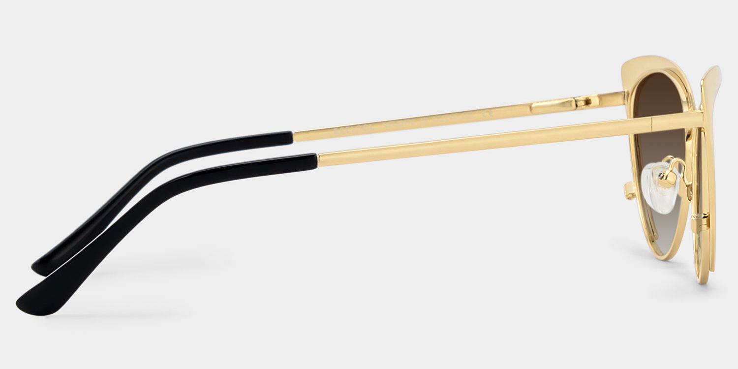 Ellen Cat Eye Style Gold Frame Sunglasses | ZEELOOL3