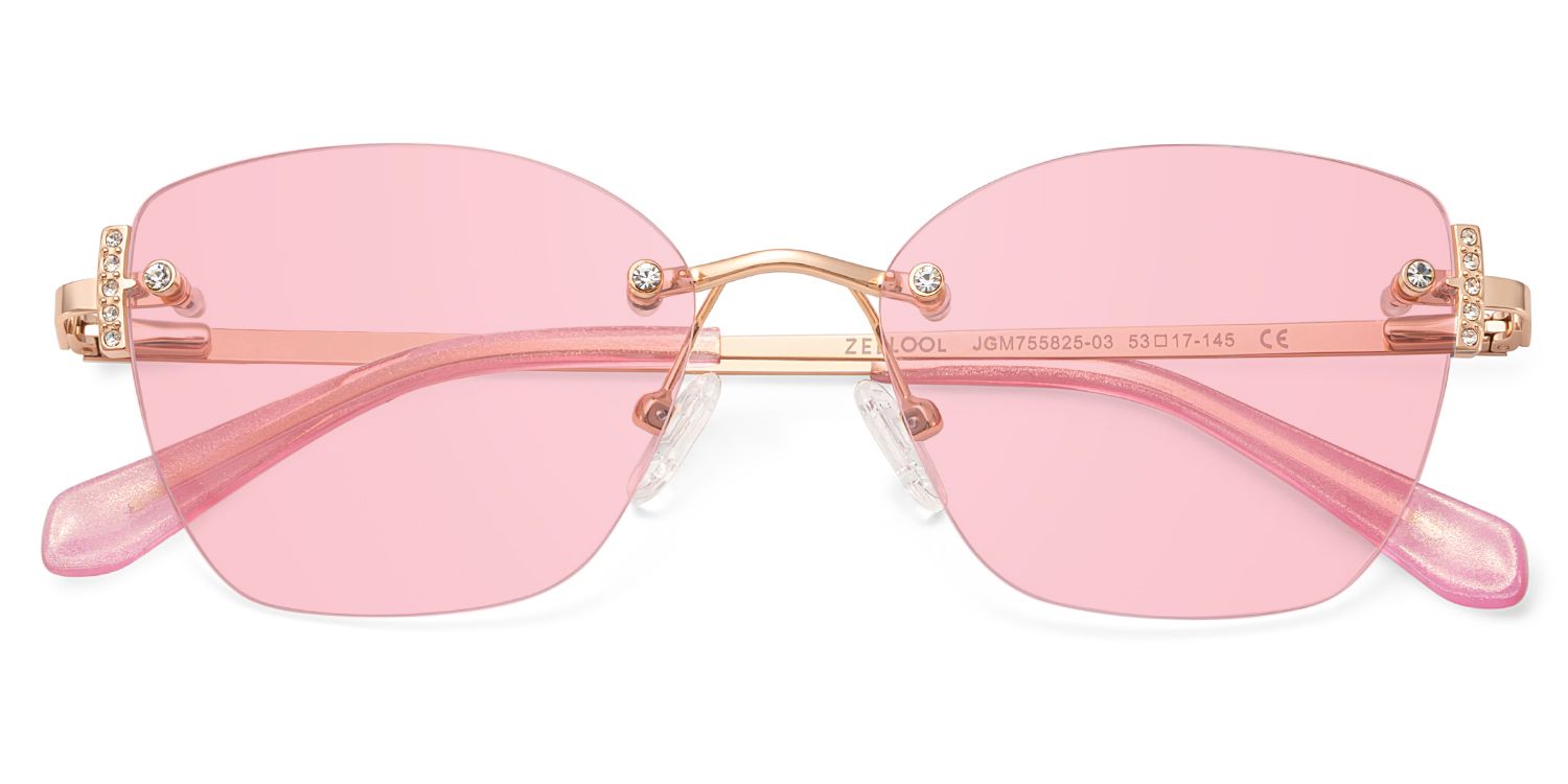 Jaxon Rectangle Rose Gold Frame Sunglasses Online Sale | ZEELOOL1