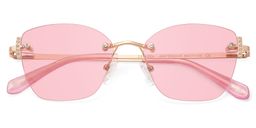 Jaxon Rose Gold Rectangle Sunglasses1