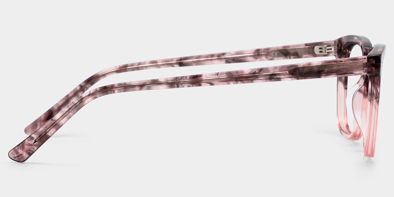Sawyer Blossom Eyewear - Pink Rectangle Acetate Glasses | ZEELOOL4