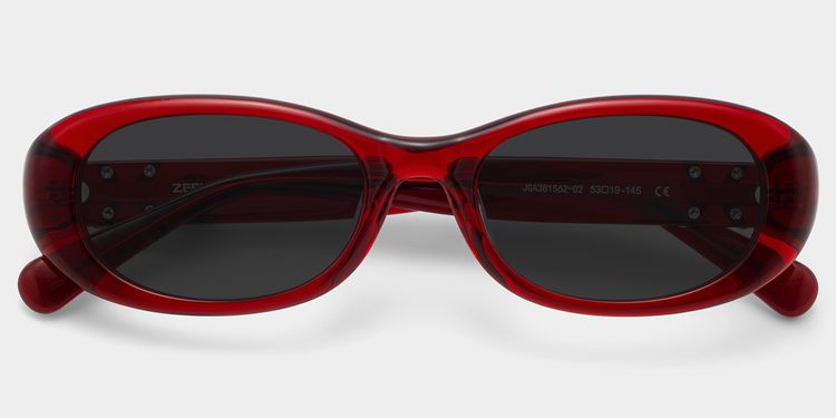 Catherine Red Oval Sunglasses