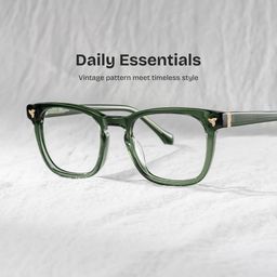 Heather Green Square Glasses0
