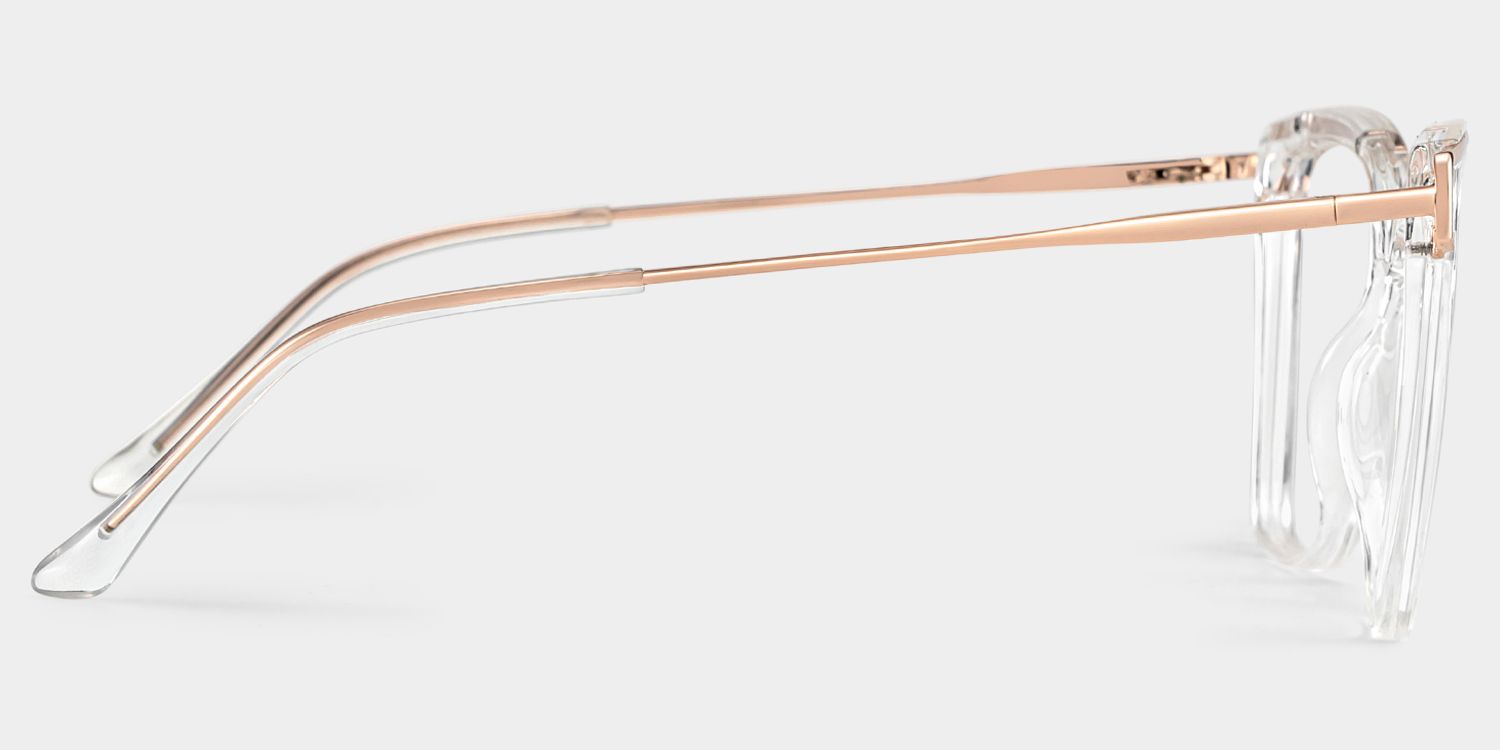 Krystle Square Clear Metal Frame Glasses | ZEELOOL6