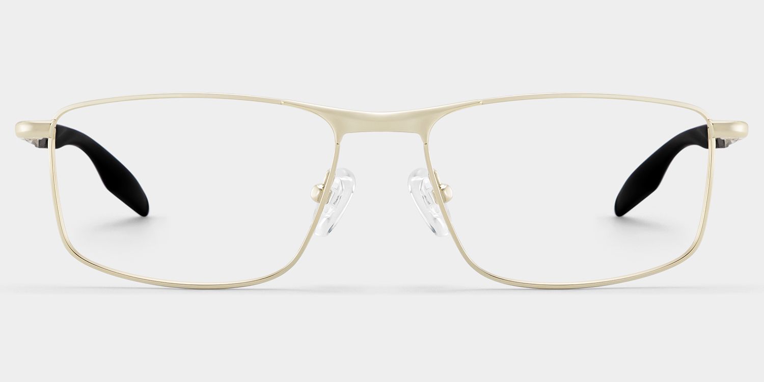 Scout Rectangle Gold Frame Glasses for Men | ZEELOOL2
