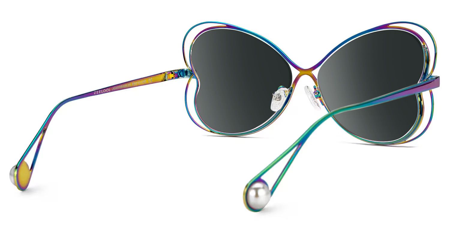 Aretha Iridescent Geometric Polarized Sunglasses for Driving | ZEELOOL3