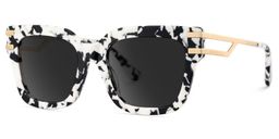 Lidia Cow Print Square Sunglasses2