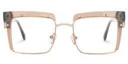 Kiana Beige Square Glasses1