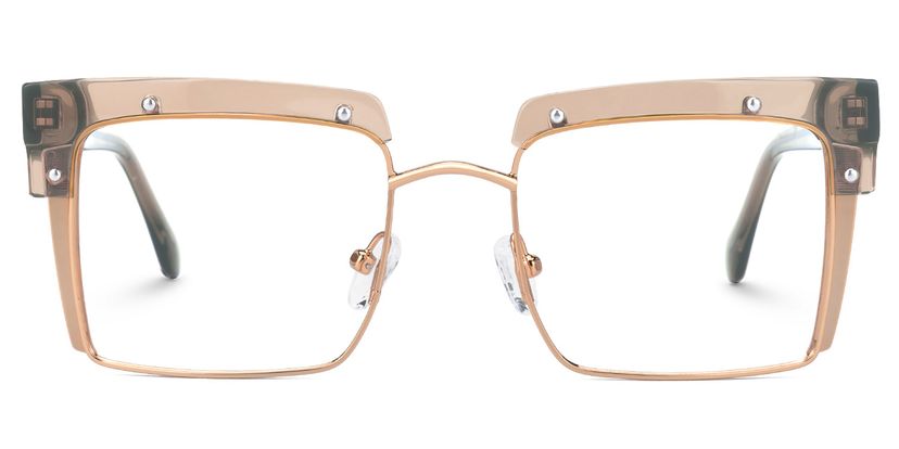 Kiana Beige Square Glasses