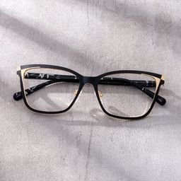 Elise Black Rectangle Glasses0