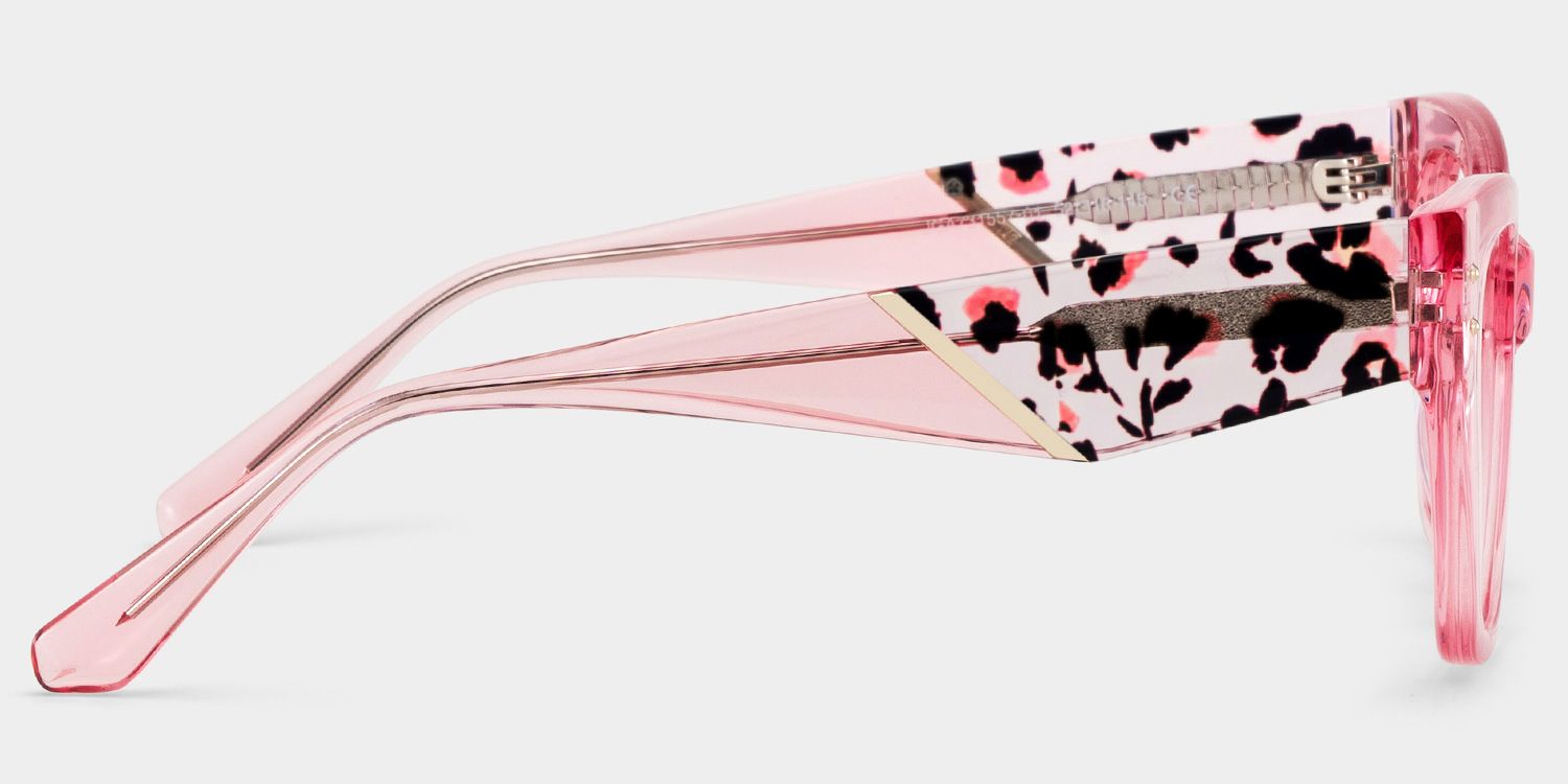 Skylar Clear Pink Frame Glasses with Butterfly Frame Online | ZEELOOL7