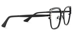 Frieze Black Rectangle Glasses1