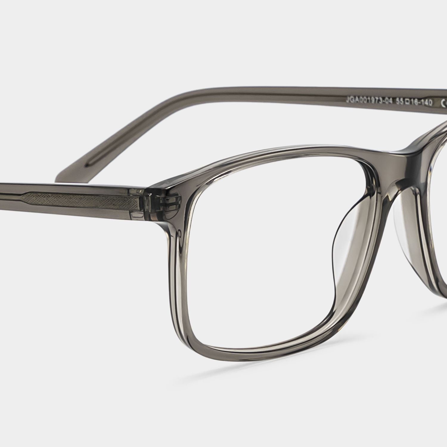Connie Gray Rectangle Acetate Frame Glasses for Men | ZEELOOL5