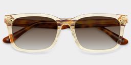 Patrick Clear Yellow Rectangle Sunglasses1