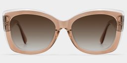 Rosie Clear Brown Butterfly Sunglasses1