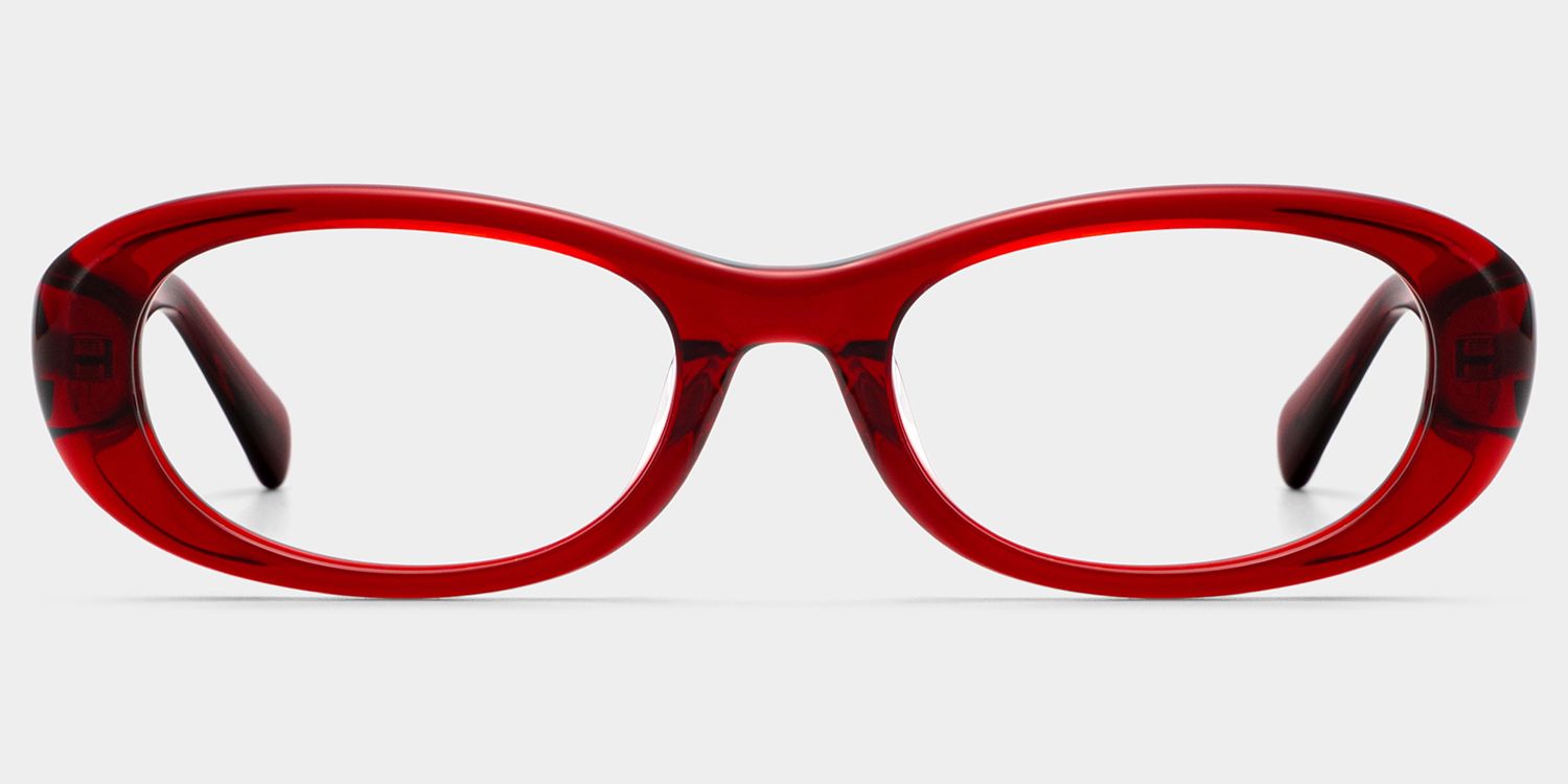 Catherine Red Oval Frame Glasses Online Sale | ZEELOOL1