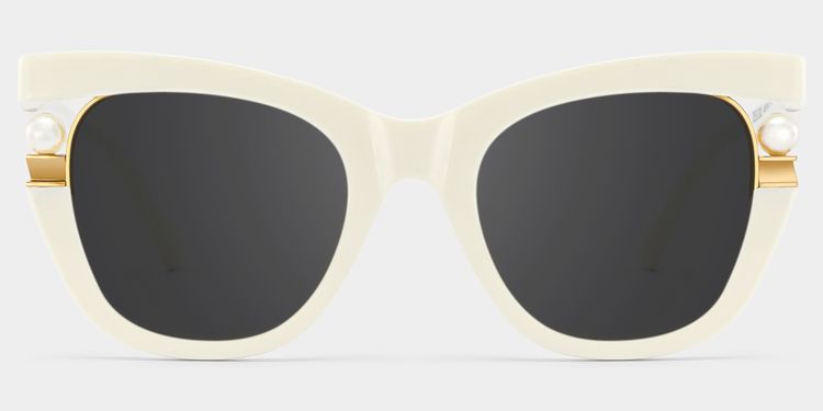 Pearl White Cat eye Sunglasses