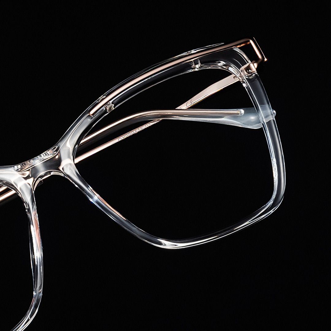 Krystle Square Clear Metal Frame Glasses | ZEELOOL1