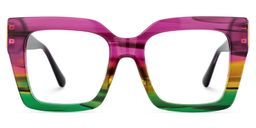 Josiah Multicolor Square Glasses0
