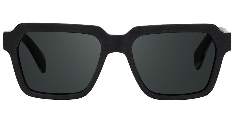 Richard Black Rectangle Polarized Sunglasses for Driving | ZEELOOL0