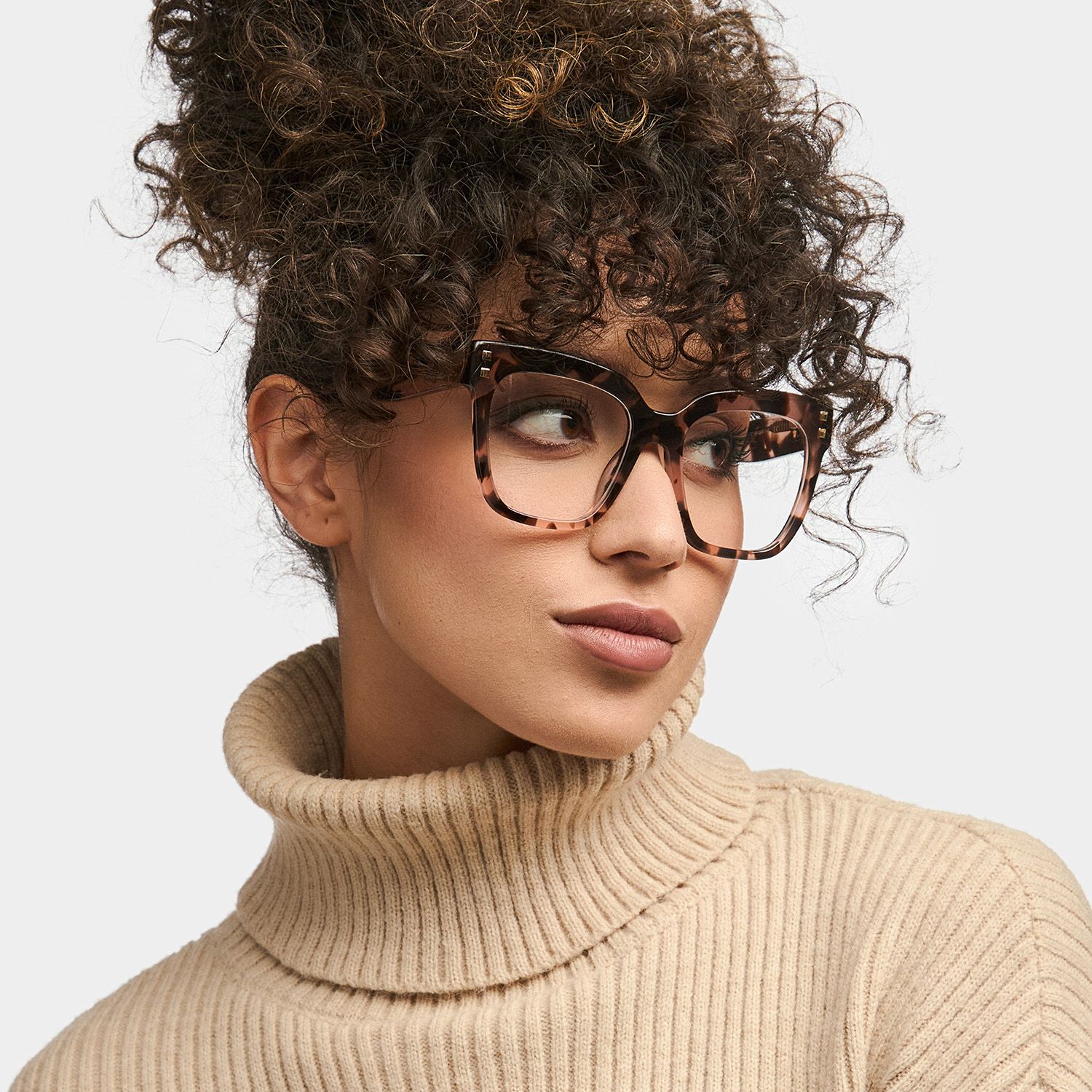 Minguela Square Cheetah Print Tortoise Glasses for Women | ZEELOOL1