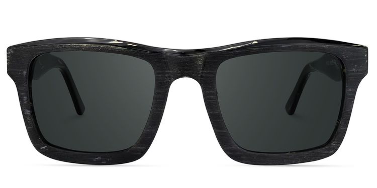 Riley Black Rectangle Sunglasses