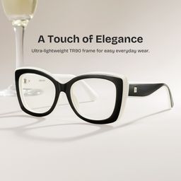 Rosie Black White Butterfly Glasses0