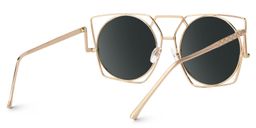 Ybarra Gold Geometric Sunglasses3