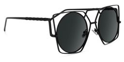 Evette Black Geometric Sunglasses2
