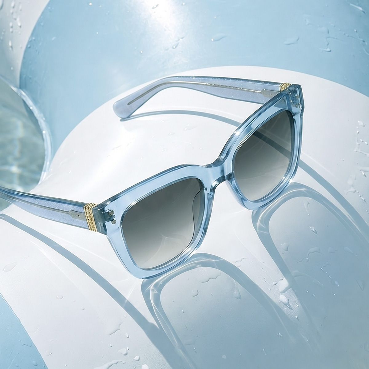 Stella Acetate Blue Butterfly Frame Sunglasses | ZEELOOL0