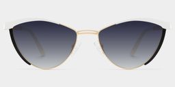 Sydney White Cat eye Sunglasses0