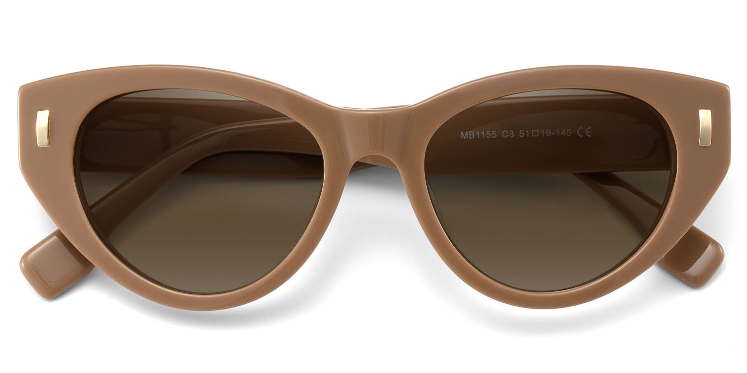 Azura Cat Eye Brown Frame Sunglasses Online Sale | ZEELOOL1