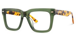Redina Green Square Glasses3
