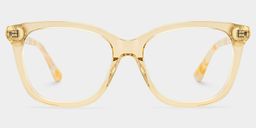 Isabella Clear Yellow Square Glasses1