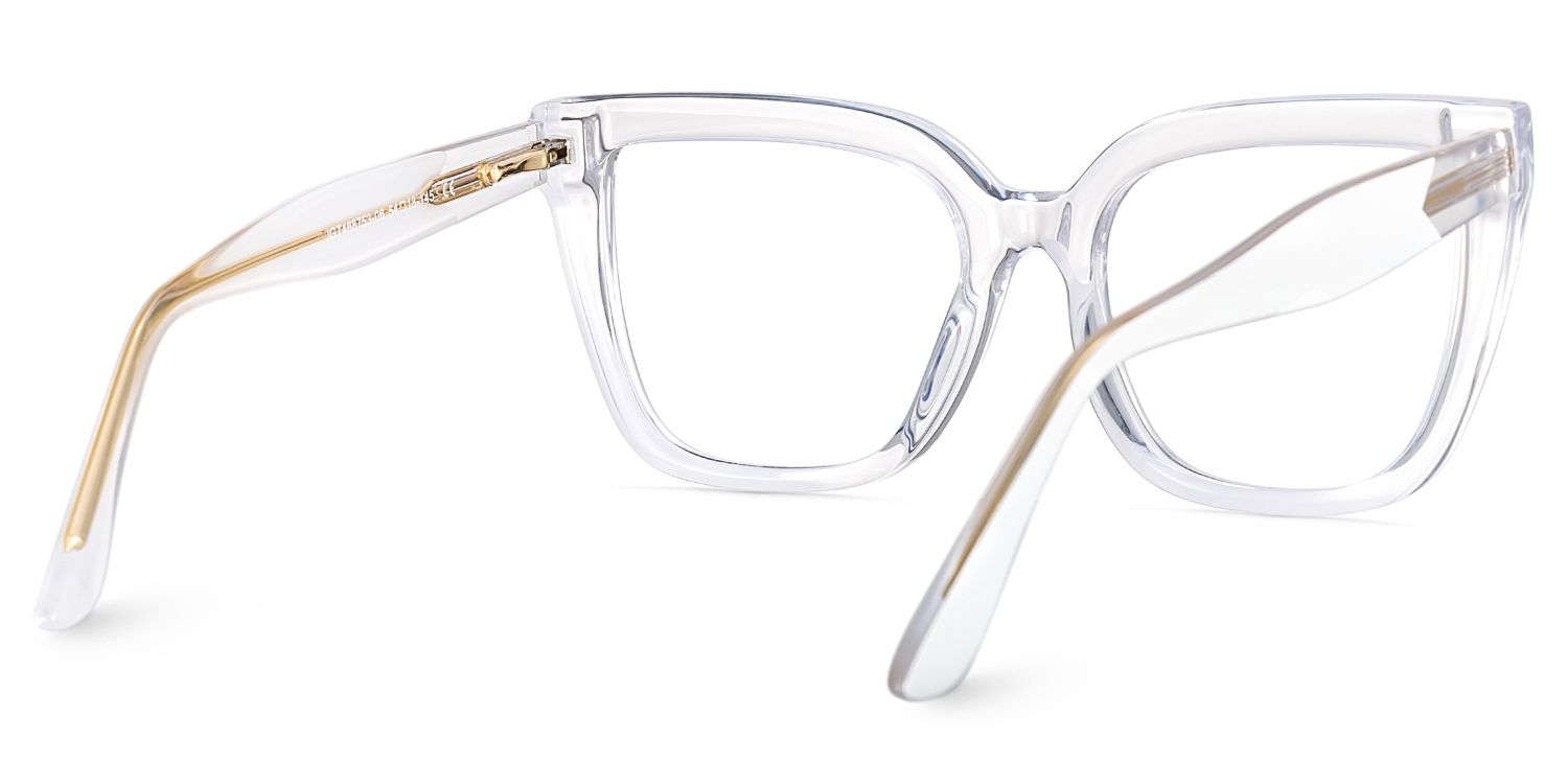 Mirta Square Clear Thick Glasses with TR90 Frame | ZEELOOL4