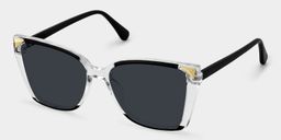 Shelia Black Clear Butterfly Sunglasses2