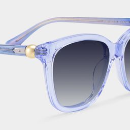 Isabella Clear Blue Square Sunglasses4