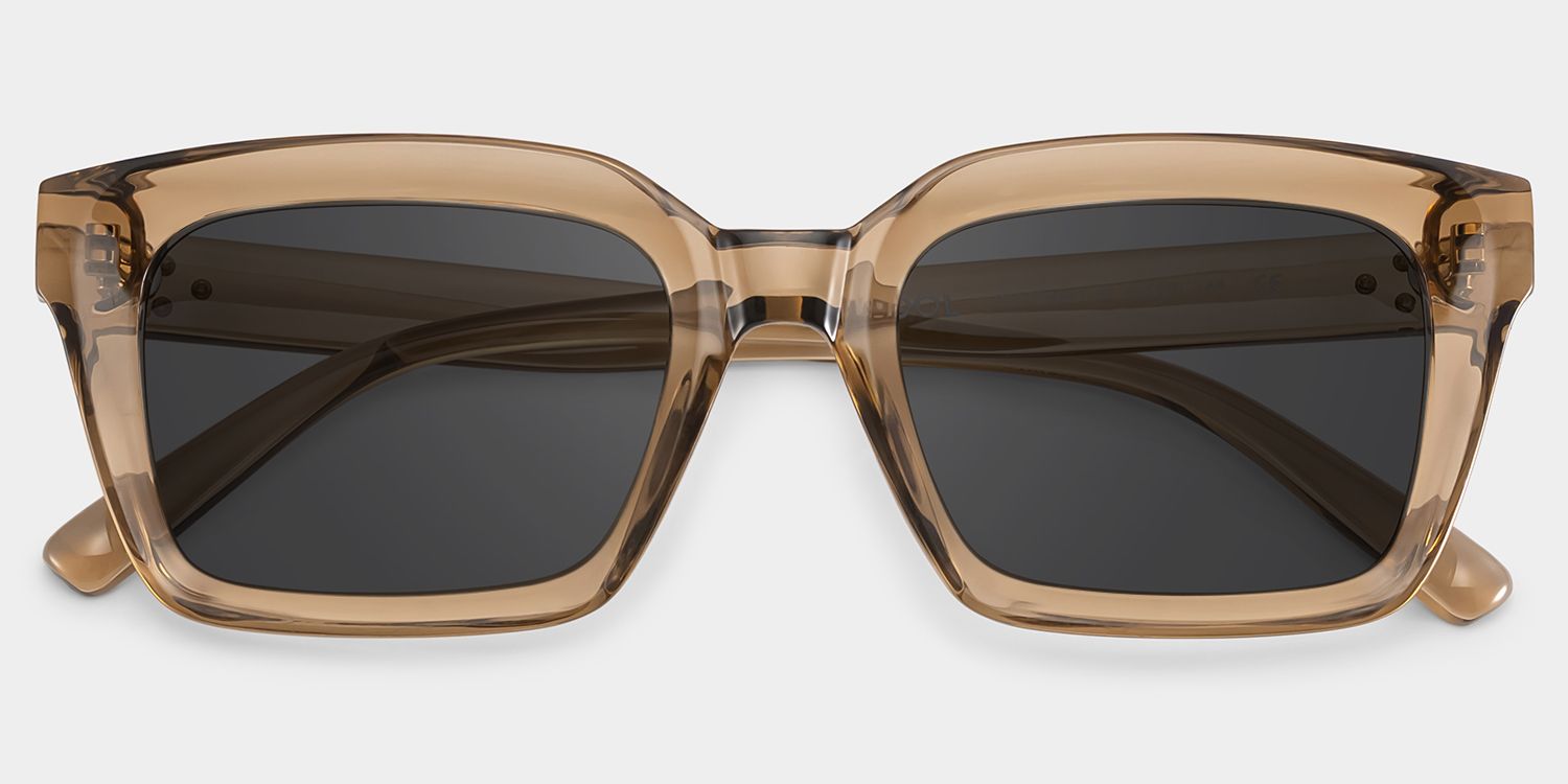 Grover Rectangle Beige Sunglasses for Women & Men | ZEELOOL1