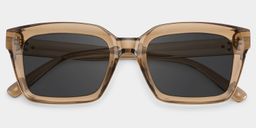 Grover Beige Rectangle Sunglasses1