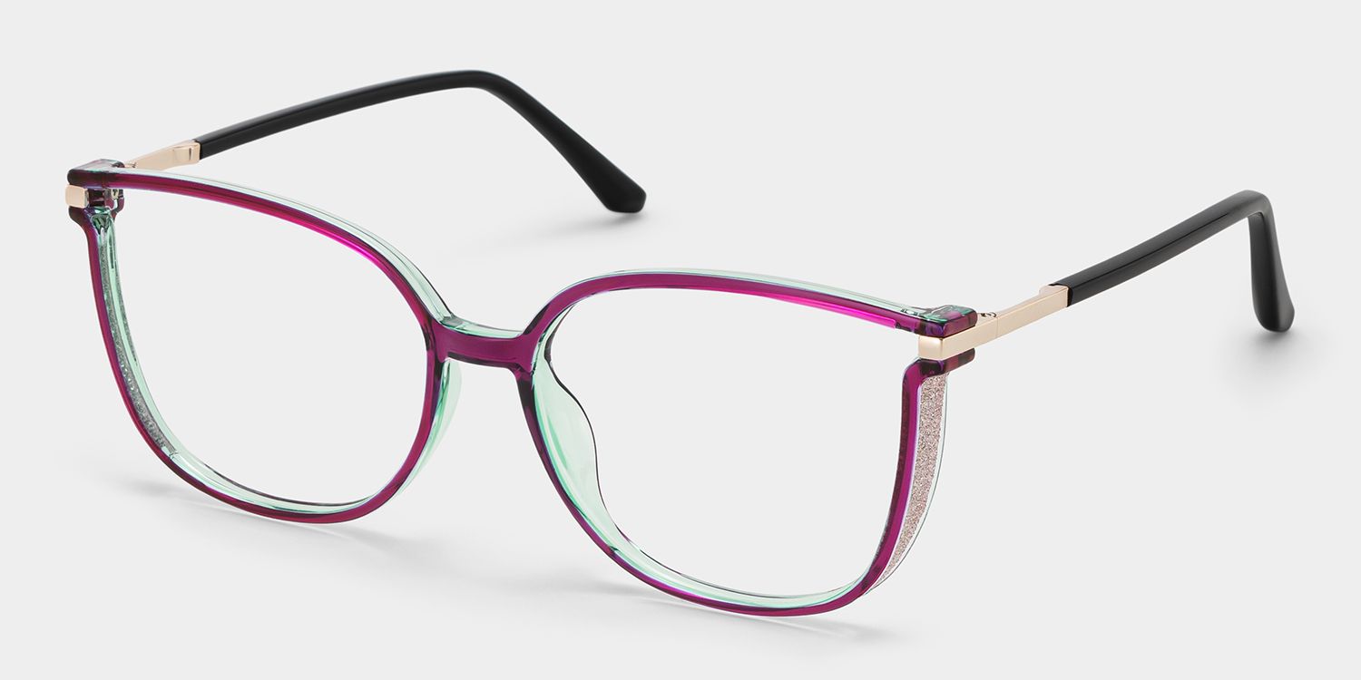 Rodz Square Purple Frame Glasses for Women | ZEELOOL2