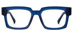 Amadeo Blue Rectangle Glasses2