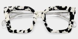 Megan Cow print Square Glasses2