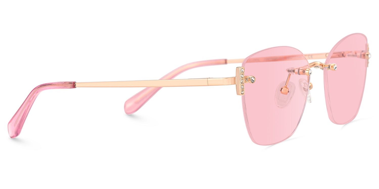 Jaxon Rectangle Rose Gold Frame Sunglasses Online Sale | ZEELOOL3