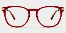 Laura Red Square Glasses1